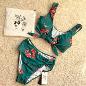 Ruuhee Floral High Waist Vintage Bikini
